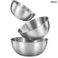 3-Piece Stainless Steel Mixing Bowl Set with Scale - 3 Sizes - Kitchen Tools & Gadgets