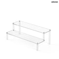 Clear Acrylic Display Risers Stackable Tiers - 2 Bases - Serveware