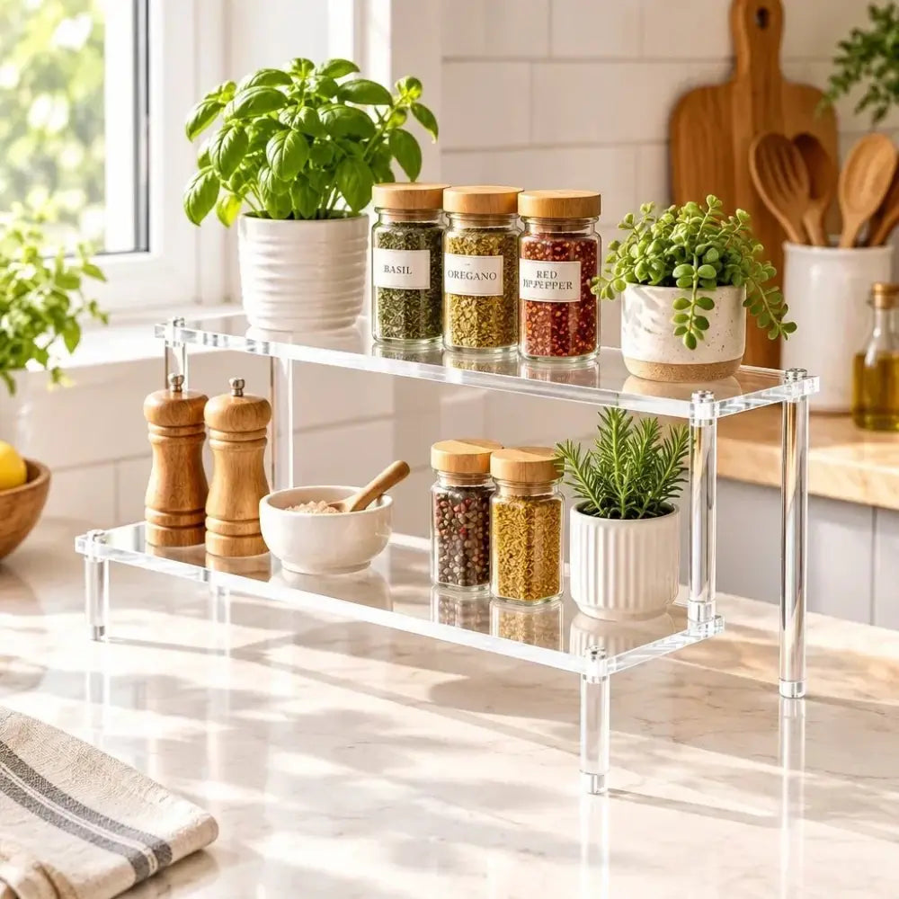 Clear Acrylic Display Risers Stackable Tiers - Serveware