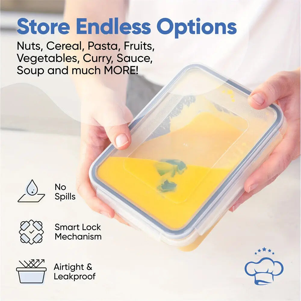 Clear Food Storage Containers with Lids – 24-Piece Set - W13279074 - 24X Clear Plastic Food Containers With L