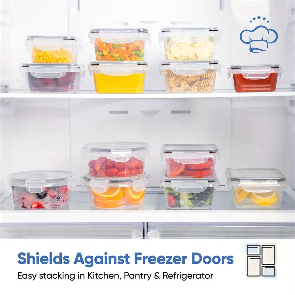 Clear Food Storage Containers with Lids – 24-Piece Set - W13279074 - 24X Clear Plastic Food Containers With L