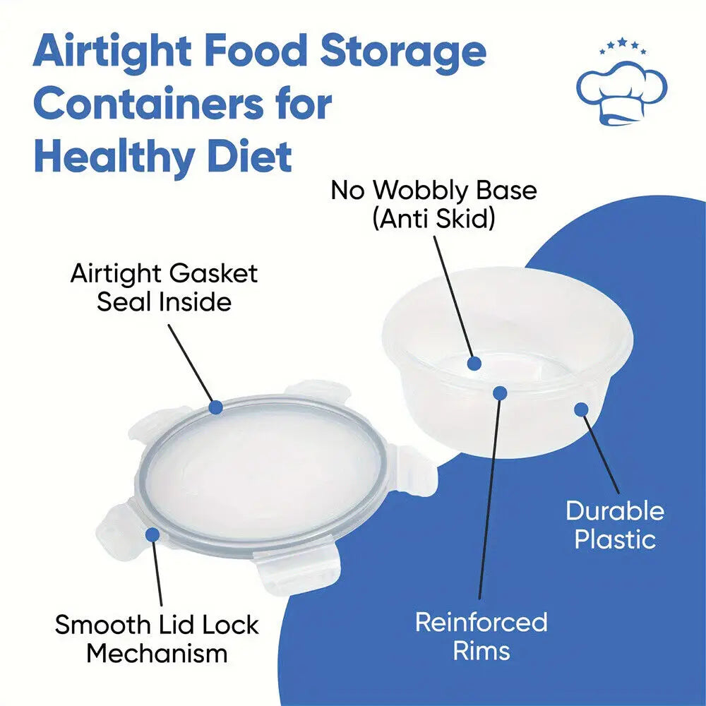 Clear Food Storage Containers with Lids – 24-Piece Set - W13279074 - 24X Clear Plastic Food Containers With L