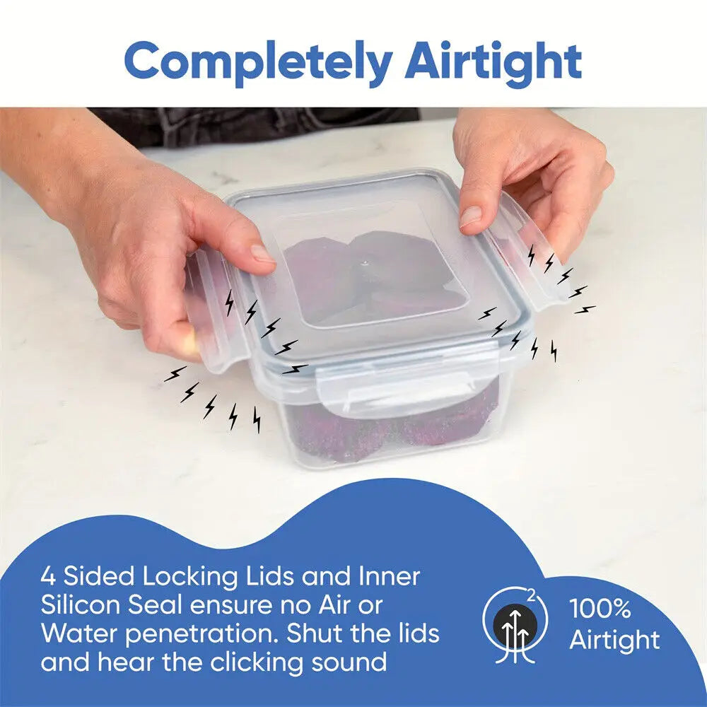 Clear Food Storage Containers with Lids – 24-Piece Set - W13279074 - 24X Clear Plastic Food Containers With L