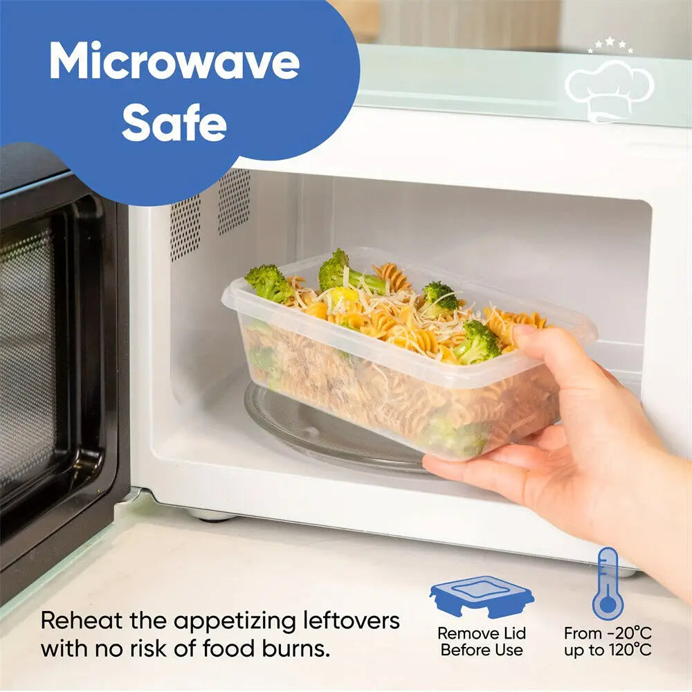 Clear Food Storage Containers with Lids – 24-Piece Set - W13279074 - 24X Clear Plastic Food Containers With L