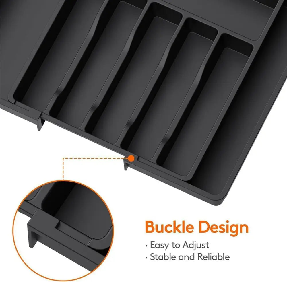 Extendable Cutlery Tray – Adjustable Kitchen Drawer Organiser - 1pcs - Extendable Cutlery Tray Kitchen Drawer O
