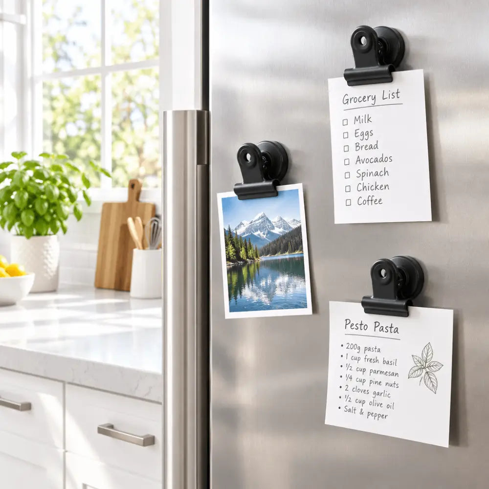 Heavy-Duty Magnetic Fridge Clips - Kitchen Organization