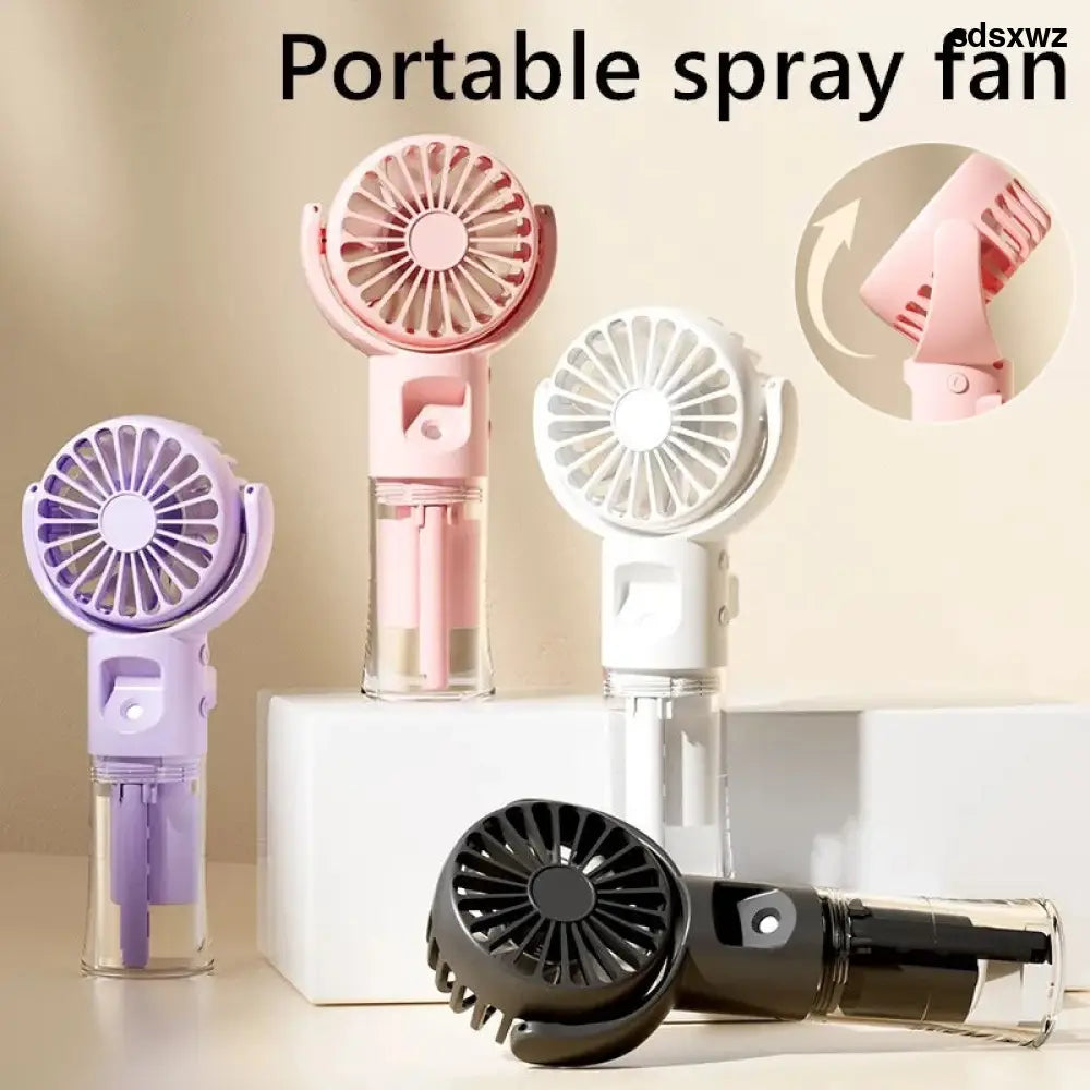 Portable Handheld Spray Fan 4-Speed Water Spray Mist Fan Summer Cooling Artifact USB Charging Summer Supplies Outdoor