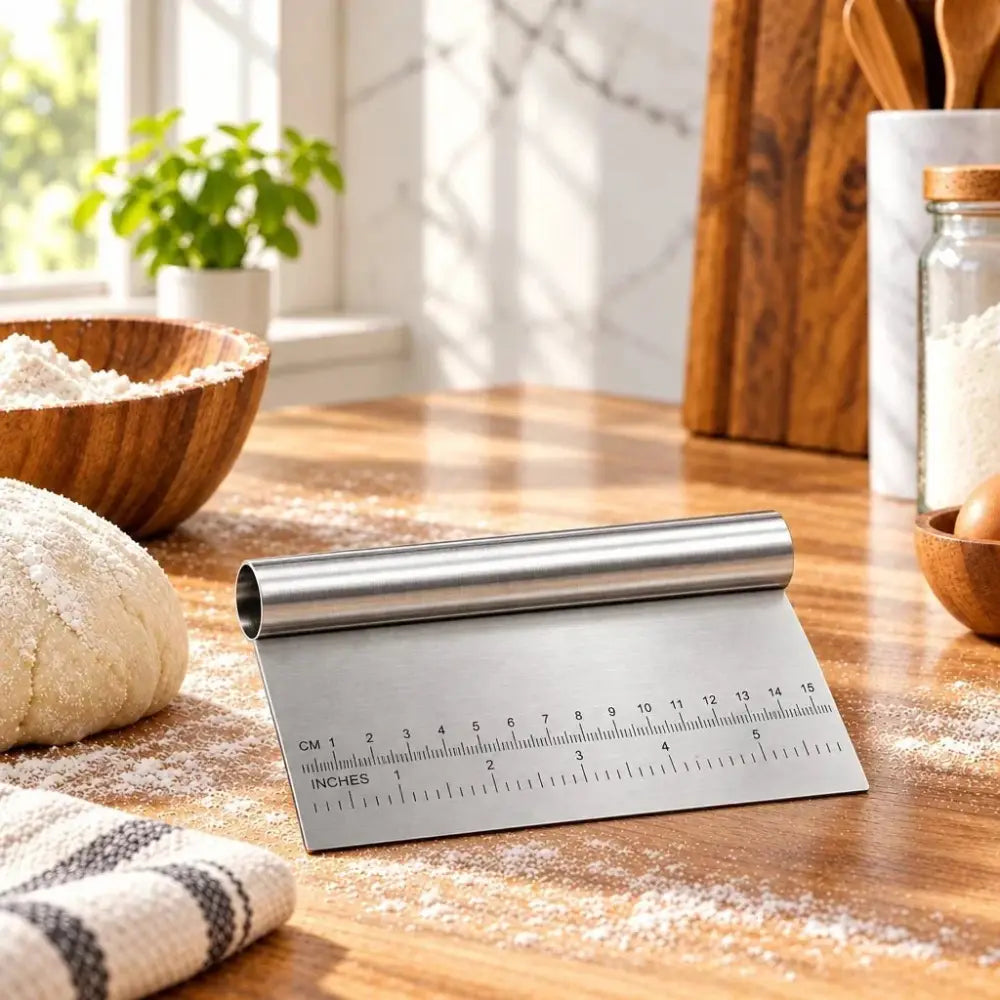 Stainless Steel Dough Scraper & Cake Edge Smoother - 20CM - Kitchen Tools & Gadgets