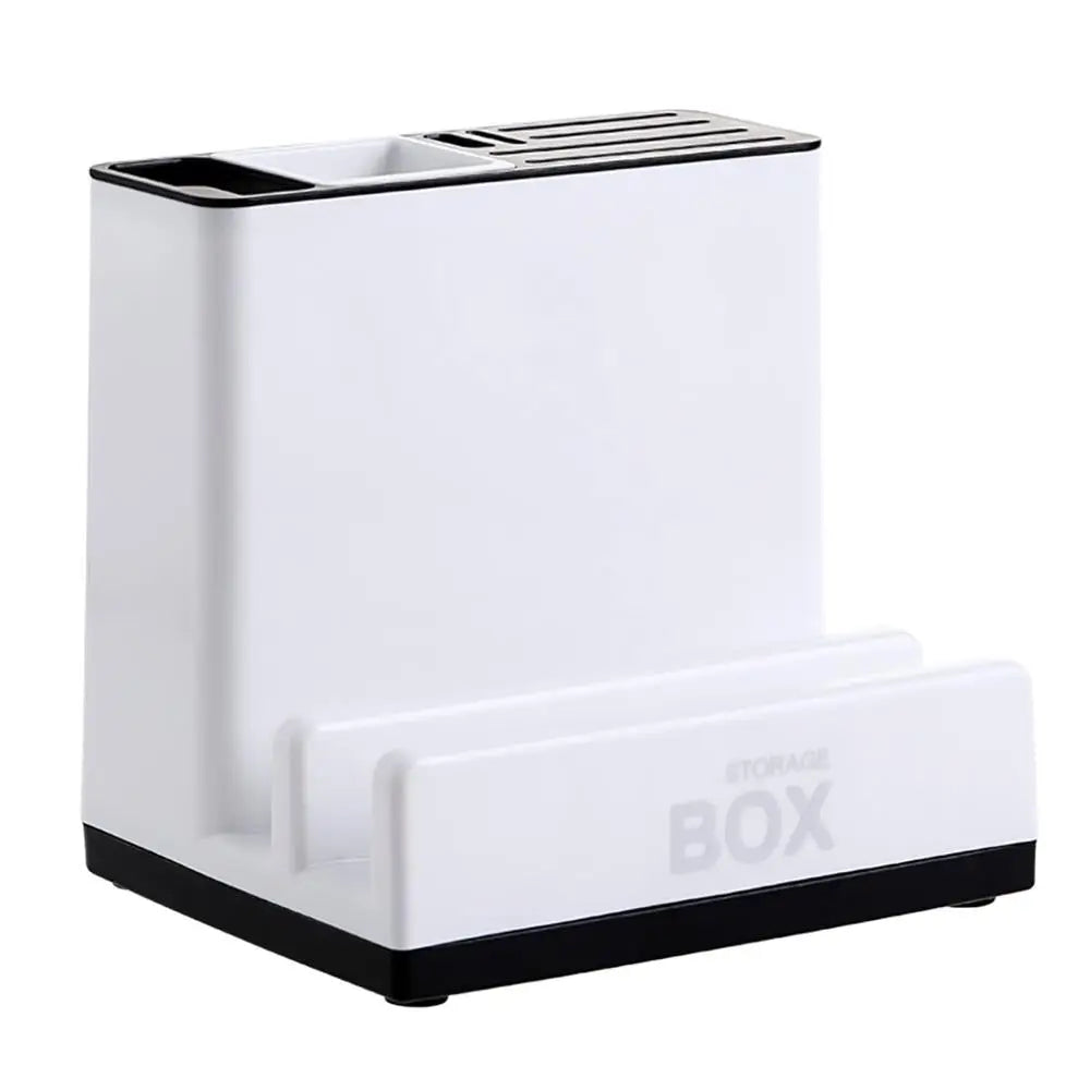 Tableware Storage Holders Kitchen Knife Plastic Storages Racks For Kitchen Convenience Cabinet Kitchen Gadgets - White