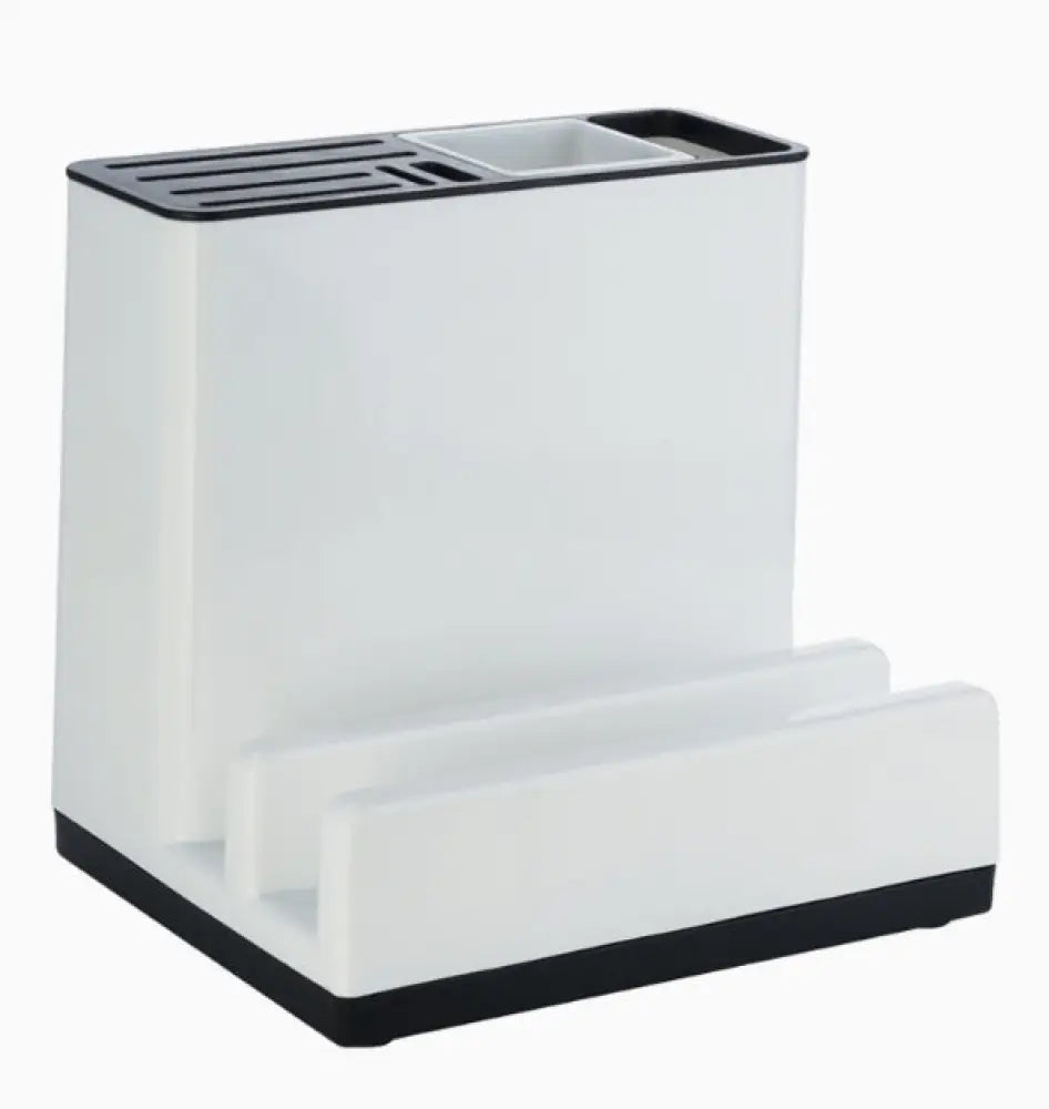 Tableware Storage Holders Kitchen Knife Plastic Storages Racks For Kitchen Convenience Cabinet Kitchen Gadgets - White
