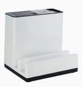 Tableware Storage Holders Kitchen Knife Plastic Storages Racks For Kitchen Convenience Cabinet Kitchen Gadgets - White