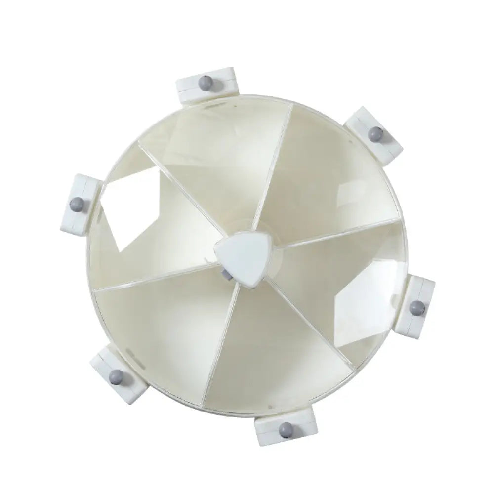Wall-Mounted Grain Dispenser Compartments Dry Food Dispenser Rotating Cereal For Kitchen Gadget - White gray - Kitchen